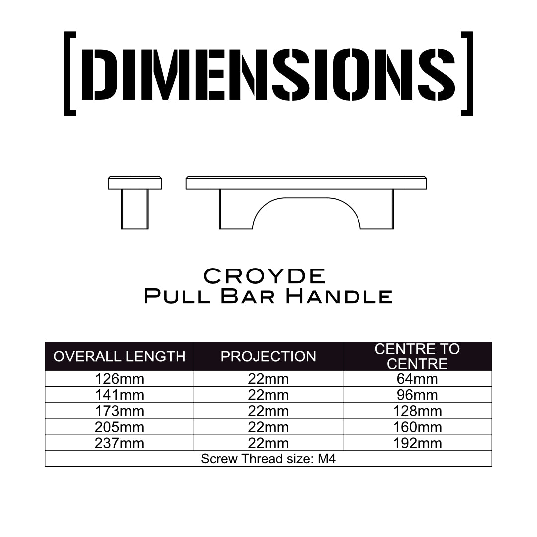 Croyde Pull Bar Handle