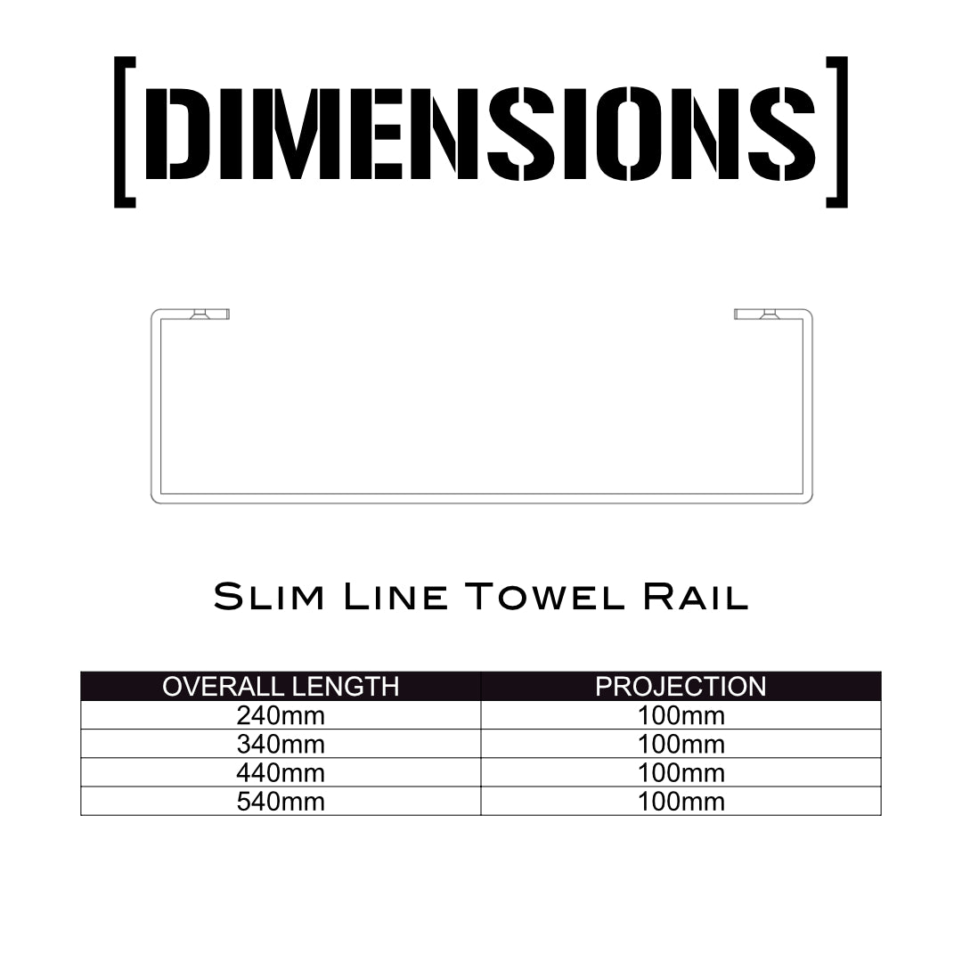 Industrial design steel towel rail - Slim