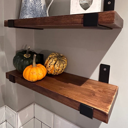 Industrial style shelf brackets for Scaffold shelves