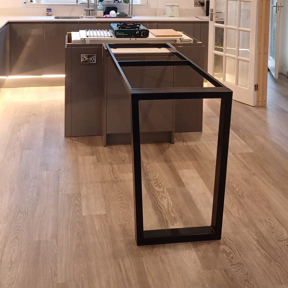 custom kitchen island legs and frame to support kitchen island stone top 